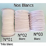 Vlakmaskerelastiek 5 mm Wit X 20 Meter N°03