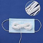 1 Meter Elastisch Masker Polyester rond 2,3 mm Wit