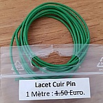 1 meter Glad leren rond koord Pin 1 mm
