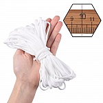 Platte polyester elastiek 4 mm wit tot 10 cm