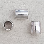 Zilveren buis kraal N°03