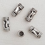 Zilveren buis kraal N°09