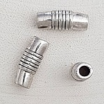 Zilveren buis kraal N°10