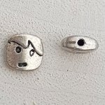 Metalen kraal Boy 3D zilver N°02
