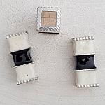 Zilveren buis kraal N°17