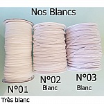 10 meter platte witte elastische tape 5 mm N°03