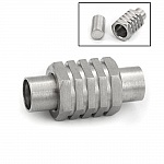 Roestvrij stalen magnetische sluiting 05 mm Zilver N°01