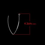 Furcula stijl oorbelhouder Zilver N°01