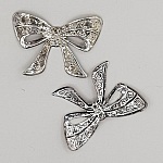 Knoopbedel N°06 hanger, filigraan knoopverbinding in fijn zilvermetaal 39 x 26 mm