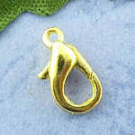 10 karabijnhaken 12 x 07 mm verguld