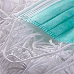 15 meter Elastisch masker Polyester rond 2,5 mm Wit