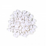 Elastische band met witte rubberen hartgesp N°04 x 10 stuks