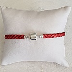 Europese Gevlochten Clip Armband 03 VAN 15 TOT 23 CM Rood