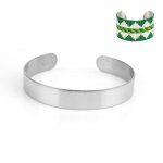Roestvrij staal 10 mm Manchet Armband N°02