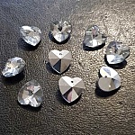 Hart hanger in gefacetteerd glas N°01-01