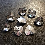 Hart hanger in gefacetteerd glas N°01-02