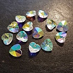 Hart hanger in gefacetteerd glas N°01-03