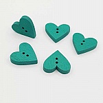 Houten knoop, groen hart N°01-09
