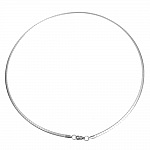 Halssnoer N°10 in roestvrij staal, rechthoekig gaas van 45 cm