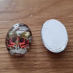 Cabochon Ovaal 13 x 18 mm Vlinder N°05