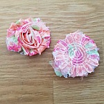 Gerafelde stoffen bloem nr. 17