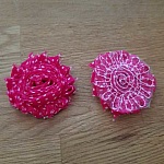 Gerafelde stoffen bloem nr. 46