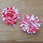 Gerafelde stoffen bloem nr. 62