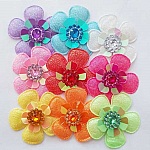 Kavel 9 bloemen 5 bloemblaadjes Stoffen N°01