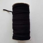 Elastisch Polyester Nylon Plat 4 mm zwart x 100 meter