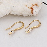 Oorbelhouder N°25 Vergulde haak en Strass