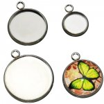 Ronde cabochonhouder 08 mm Roestvrij staal N°05 Gesloten ring