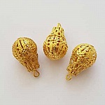 Gouden opengewerkte druppelbedel N°02-03