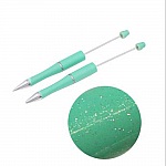 Mint Groene Glitter Decoratieve Kraal Pen voor maatwerk x 1 stuk