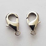 1 Karabijnhaaksluiting 15 x 08 mm Verouderd Zilver