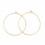 Verguld roestvrij staal Creoolse oorbelhouder N°03-30 mm x 5 paar