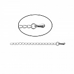 Roestvrij staal Kettingverlenging 6 cm N°01