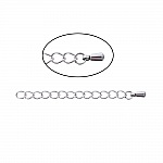 Roestvrij staal Kettingverlenging 6 cm N°02