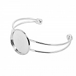 1 Cabochon steunarmband + 1 glazen cabochon 25 mm N°01