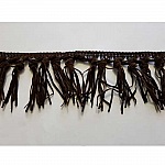Fancy Suede Fringe 10 cm Breed Donkerbruin