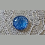 glas cabochon rond 12mm blauwe bloem 015 