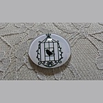 rond glas cabochon 10mm vogels 023 