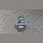 rond glas cabochon 10mm vogels 015 