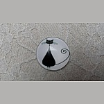 glazen cabochon rond 10mm cat 017 