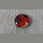 glazen cabochon rond 20mm bloem 01-027 