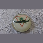 glazen cabochon rond 25mm snor 041 
