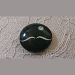 glazen cabochon rond 25mm snor 039 