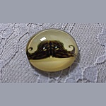 glazen cabochon rond 25mm snor 032 