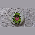 glazen cabochon rond 25mm snor 007 