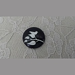 cabochon rond glas 25mm vogels 013 