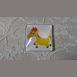 vierkante glazen cabochon 30mm 005 